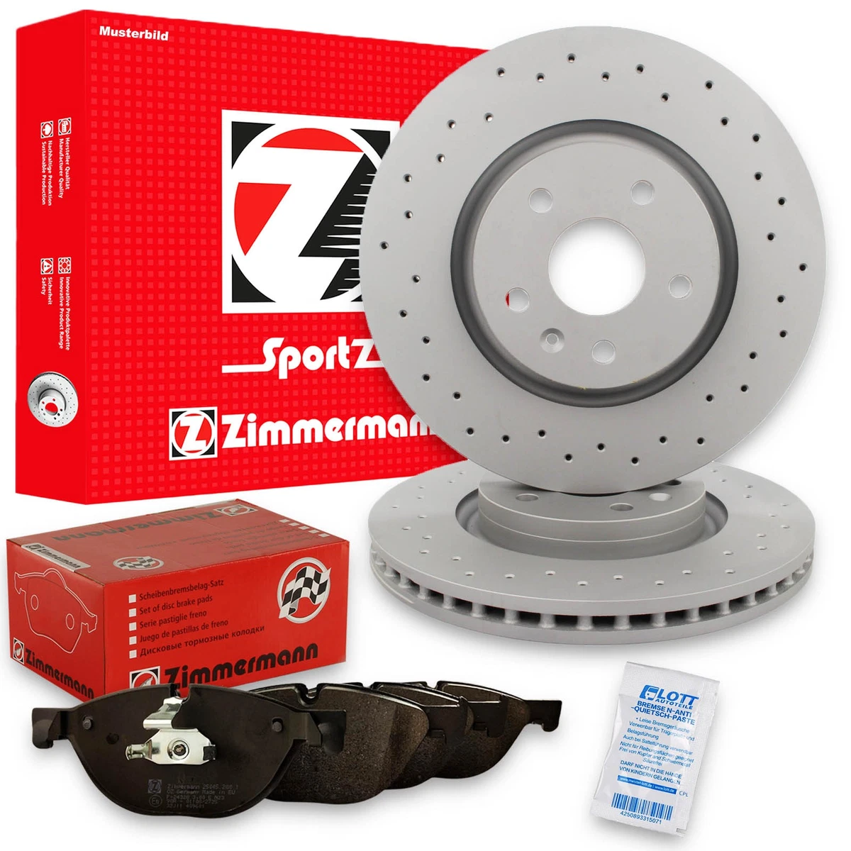 Гальмівні колодки та диски Zimmermann для VW BORA (1J2) 1.8 T